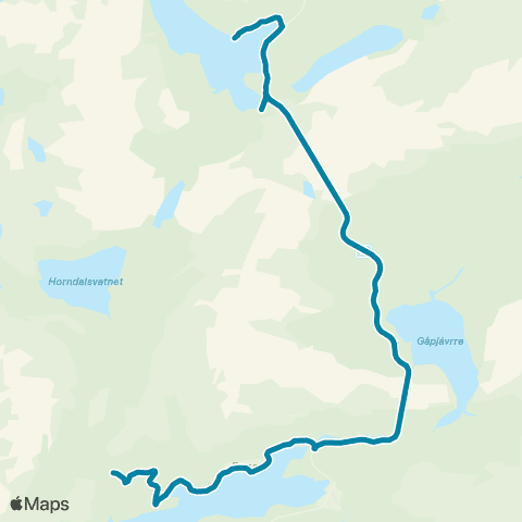 Reis Nordland Kobbvatnet-Elvkroken-Leirfjord map