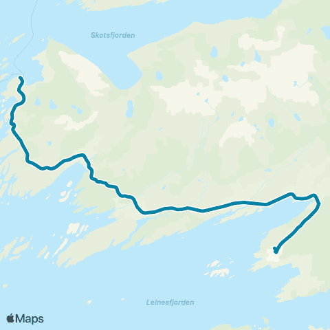 Reis Nordland Nordskott-Leinesfjord map