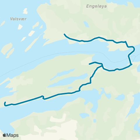 Reis Nordland Holkestad-Bogøy-Leinesfjord map