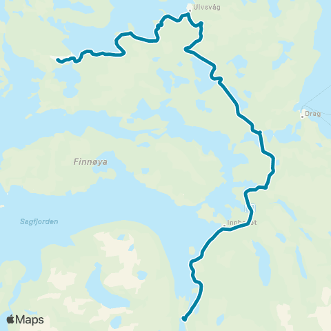 Reis Nordland Tømmernes-Innhavet-Oppeid map