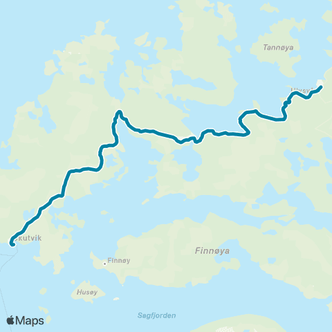 Reis Nordland Ulvsvåg-Skutvik map