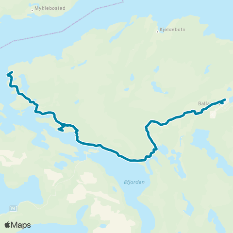 Reis Nordland Ballangen-Skarstad map