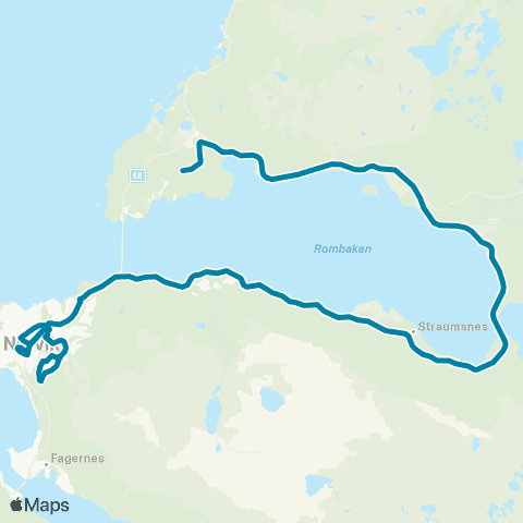 Reis Nordland Narvik-Langstrand-Bjerkvik-Vas map