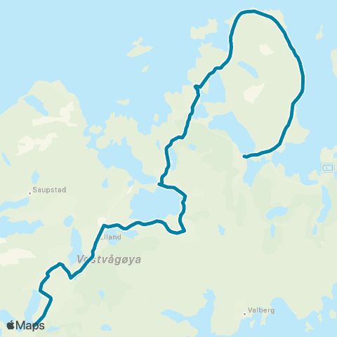 Reis Nordland Alstad-Haveren-Vonheim map