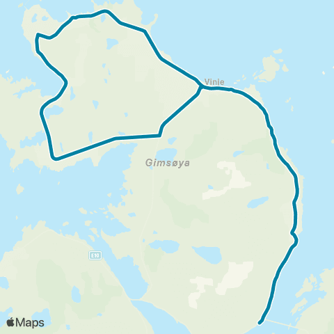 Reis Nordland Årstrand - Barstrand map