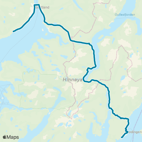 Reis Nordland Sortland-Lødingen map