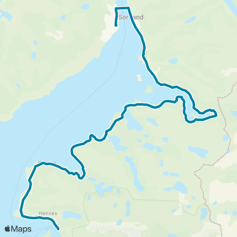 Reis Nordland Sortland-Kaljord map