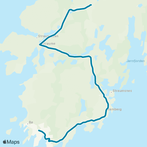 Reis Nordland Steine-Straumsnes kryss - Aster map