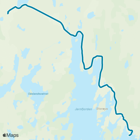 Reis Nordland Asterset-Guvåg map