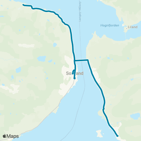 Reis Nordland Sortland-Sigerfjord map
