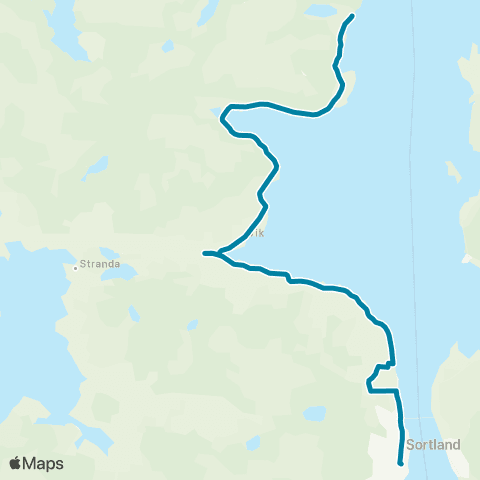 Reis Nordland Sortland-Bremnes-Holm map