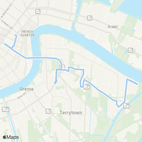 New Orleans RTA Garden Oaks - Sullen map