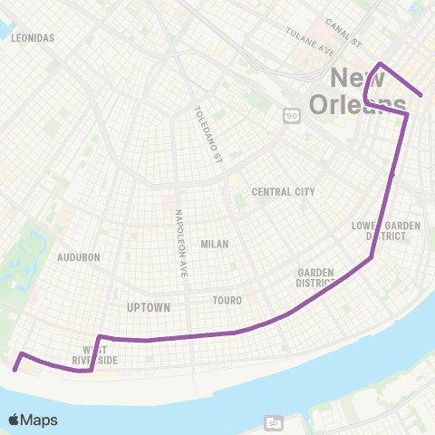 New Orleans RTA Magazine map