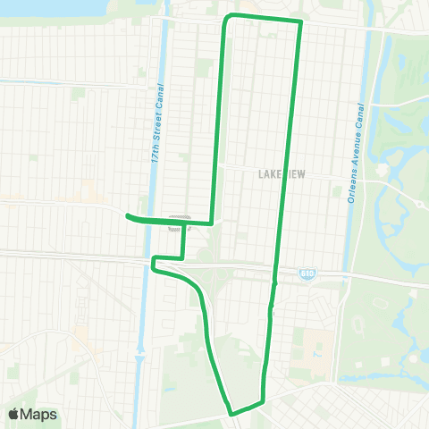New Orleans RTA Lakeview map