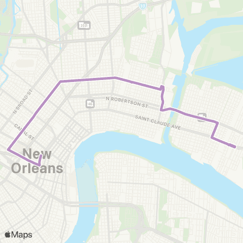 New Orleans RTA Galvez - L9 map