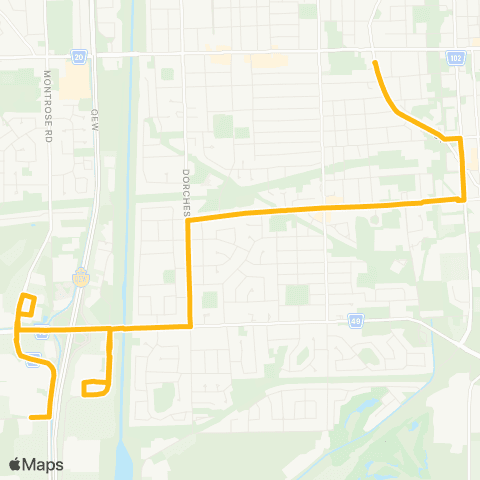 Niagara Region Transit Dunn St. map