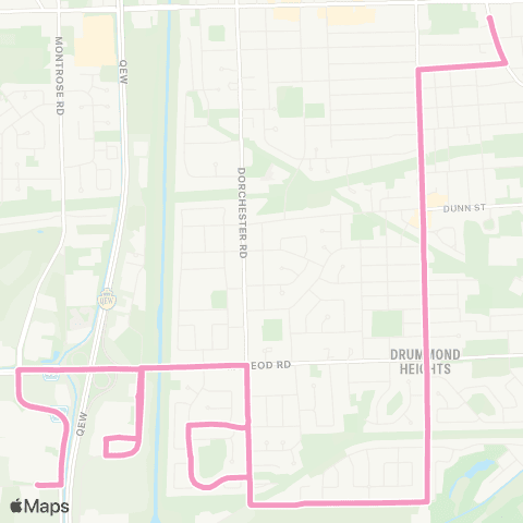 Niagara Region Transit Drummond Rd. - Oldfield Rd. map