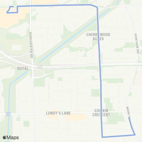 Niagara Region Transit Drummond Rd. map