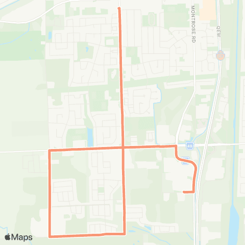 Niagara Region Transit Kalar Rd. map