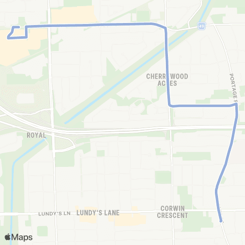 Niagara Region Transit Drummond Rd. map