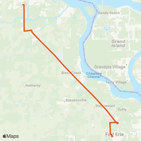 Niagara Region Transit Fort Erie Link map