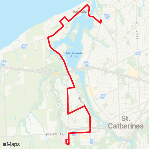 Niagara Region Transit Hospital map