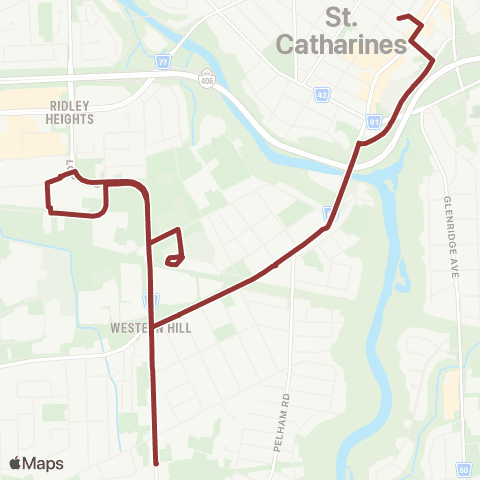 Niagara Region Transit Pelham Rd. map