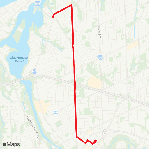 Niagara Region Transit Lake St. map