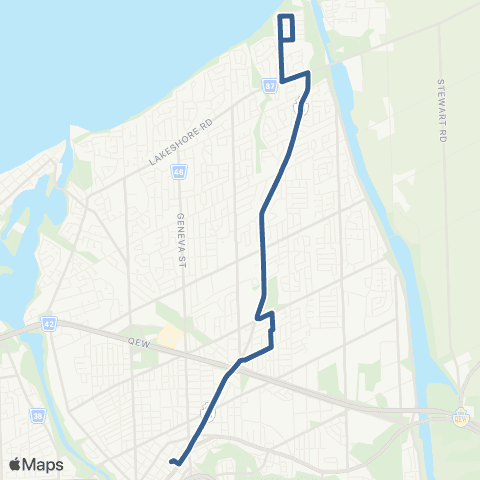 Niagara Region Transit Niagara St. map