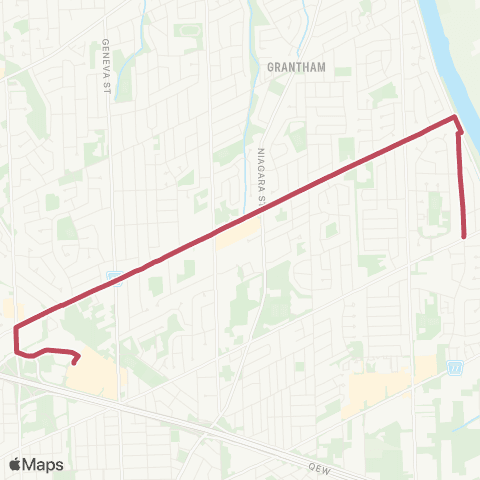 Niagara Region Transit Scott St. map