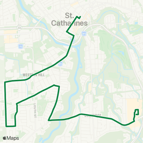 Niagara Region Transit West St. Catharines map