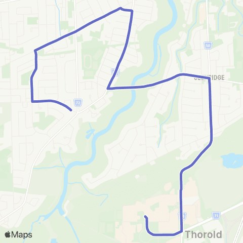 Niagara Region Transit West Brock Commuter map