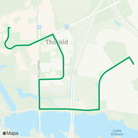 Niagara Region Transit Brock - Richmond map