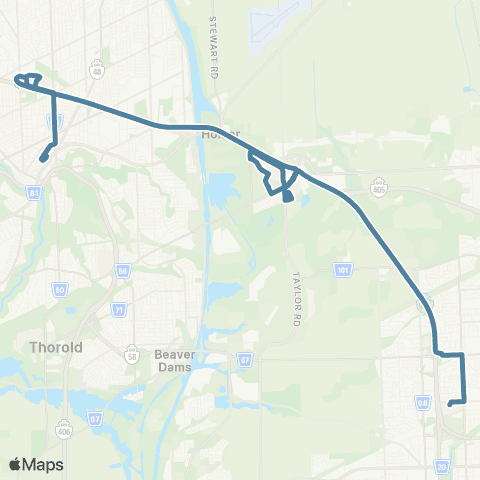 Niagara Region Transit Niagara College NOTL Campus map