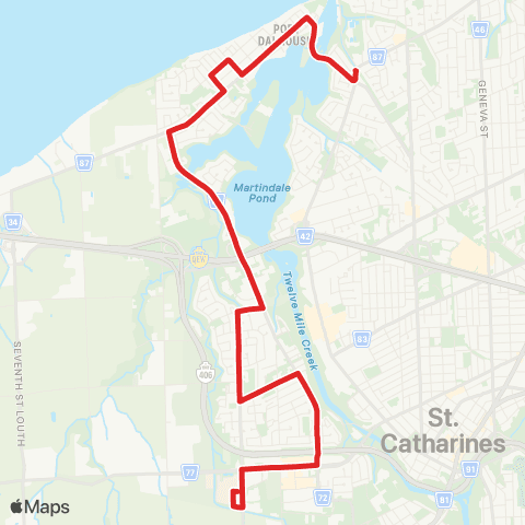 Niagara Region Transit Hospital map