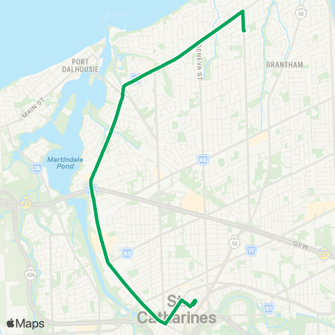 Niagara Region Transit Ontario St. map
