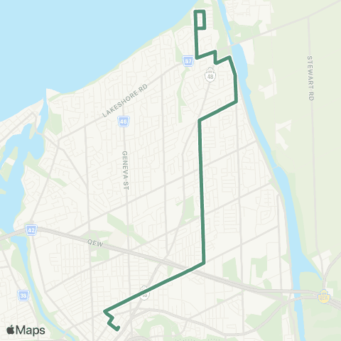 Niagara Region Transit Grantham Av. map