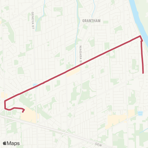 Niagara Region Transit Scott St. map