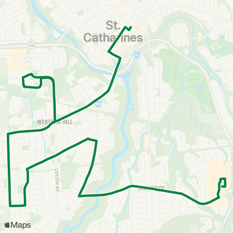 Niagara Region Transit West St. Catharines map