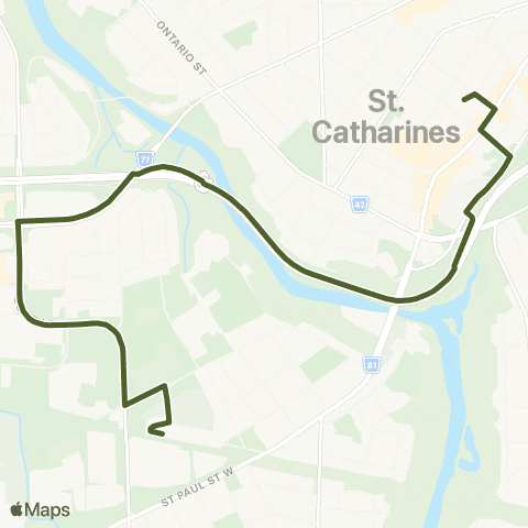 Niagara Region Transit Go Train Station Connection map