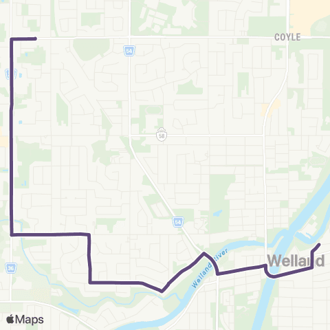 Niagara Region Transit Fitch St map