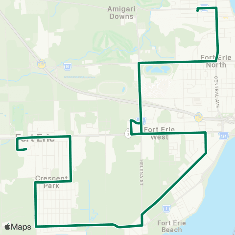 Niagara Region Transit Fort Erie Community Bus map