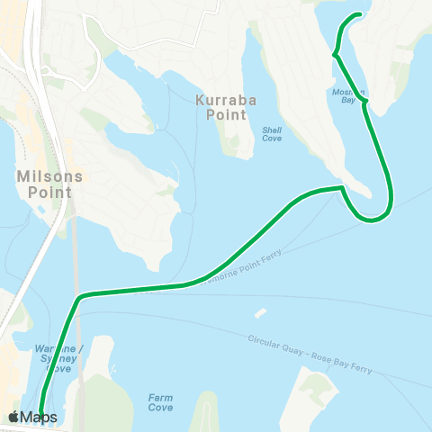 Sydney Ferries Network Mosman Bay map