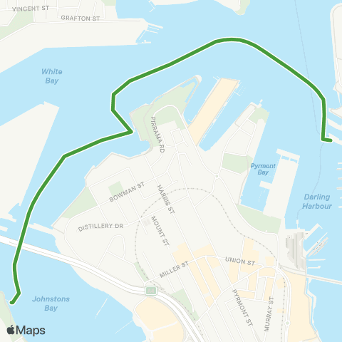 Sydney Ferries Network Blackwattle Bay map