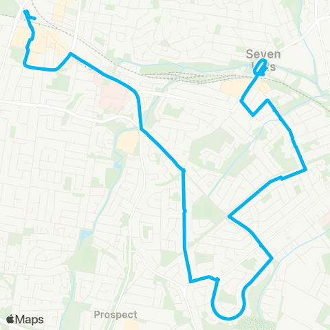 Sydney Buses Network Blacktown to Seven Hills map