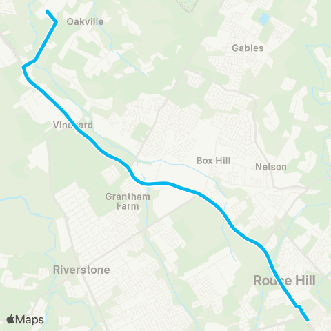 Other TfNSW routes Unknown Long Name map