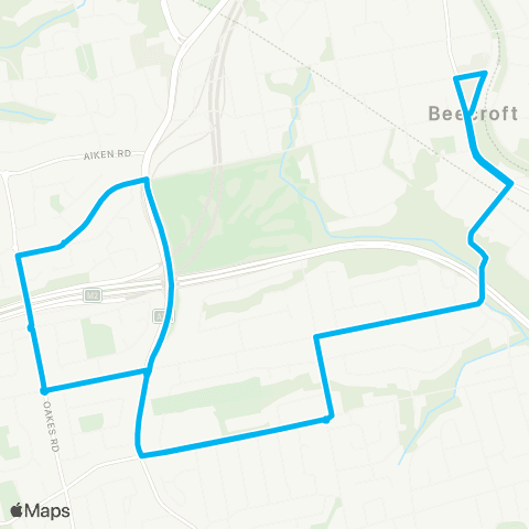 Sydney Buses Network N Rocks to Beecroft via W Pennant Hills map