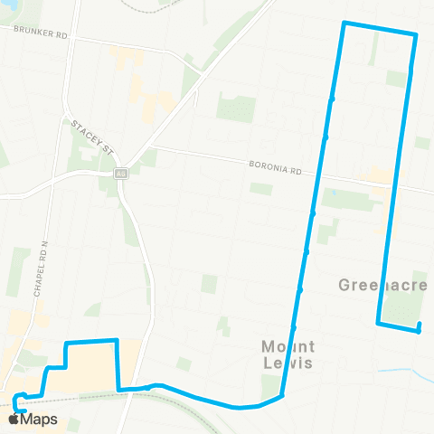 Sydney Buses Network Greenacre to Bankstown map
