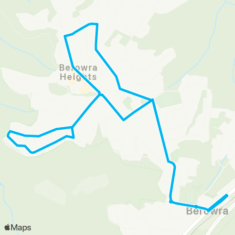 Sydney Buses Network Berowra to Berowra Hts (Loop Service) map