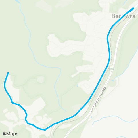 Sydney Buses Network Beaumont Rd, Mt Kuring-Gai to Berowra map